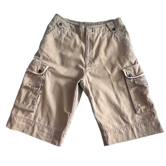 Vintage Timberland Cargo Shorts Size 34 Military Workwear Utility Golden Tan - Picture 1 of 12